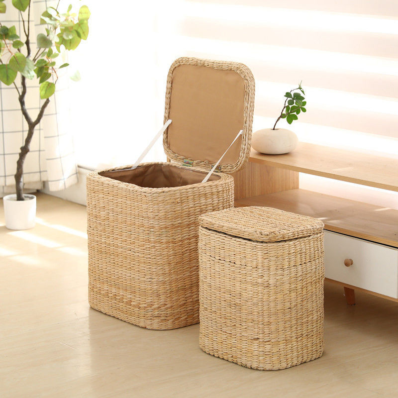 Rattan storage stool Storage stool can sit Storage box Sofa stool ...