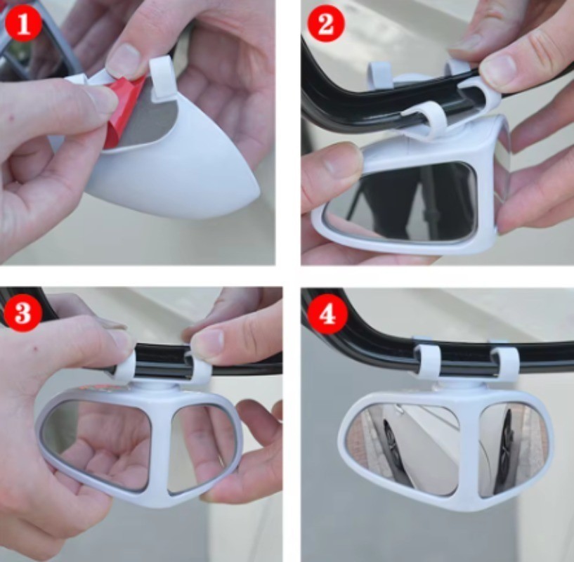 2Pcs Car Rearview Mirrors 360° Blind Spot Mirror Adjustable Rotatable ...
