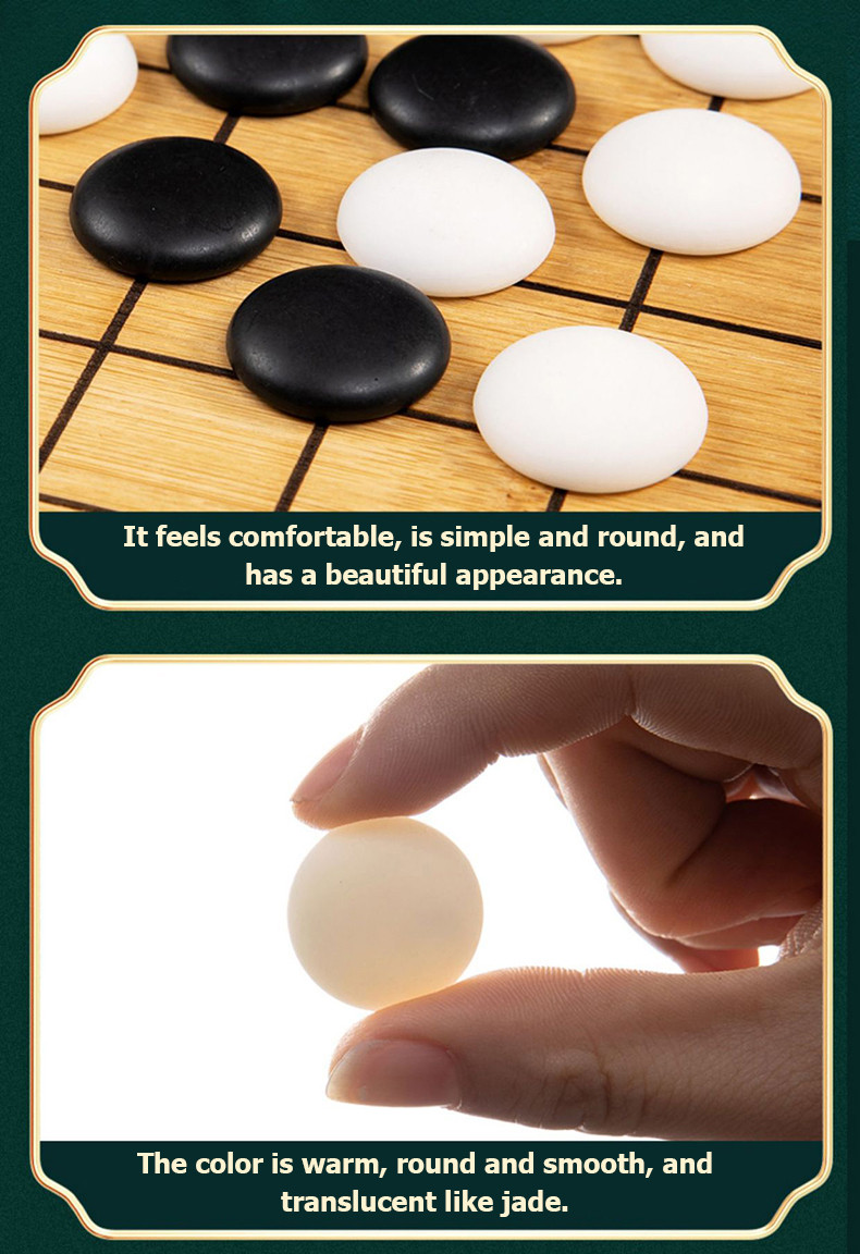 Go chessboard set, student competition chess pieces, frosted eye ...