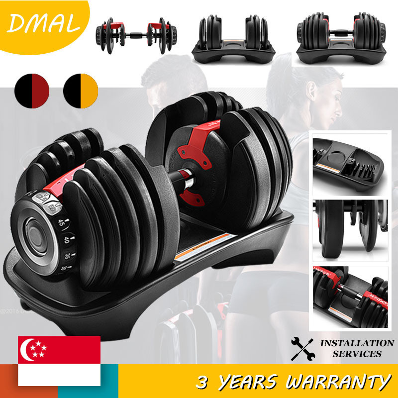 DMAL Adjustable Dumbbell Home Gym Fiess Equipment (g/ 40kg) | Shopee ...