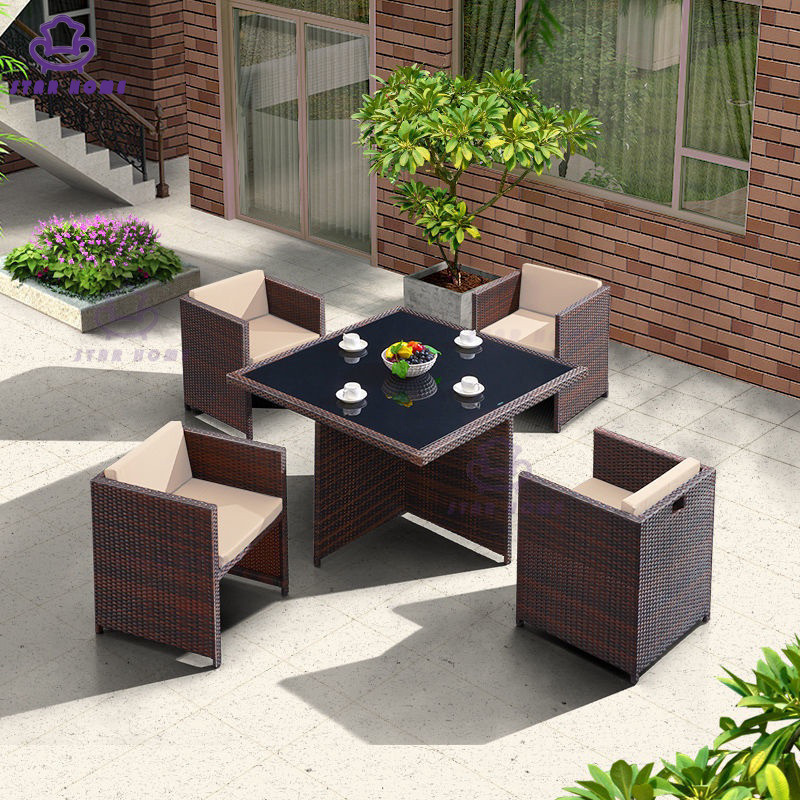 STAR Outdoor Table Chair Combination Courtyard Leisure Balcony Terrace ...