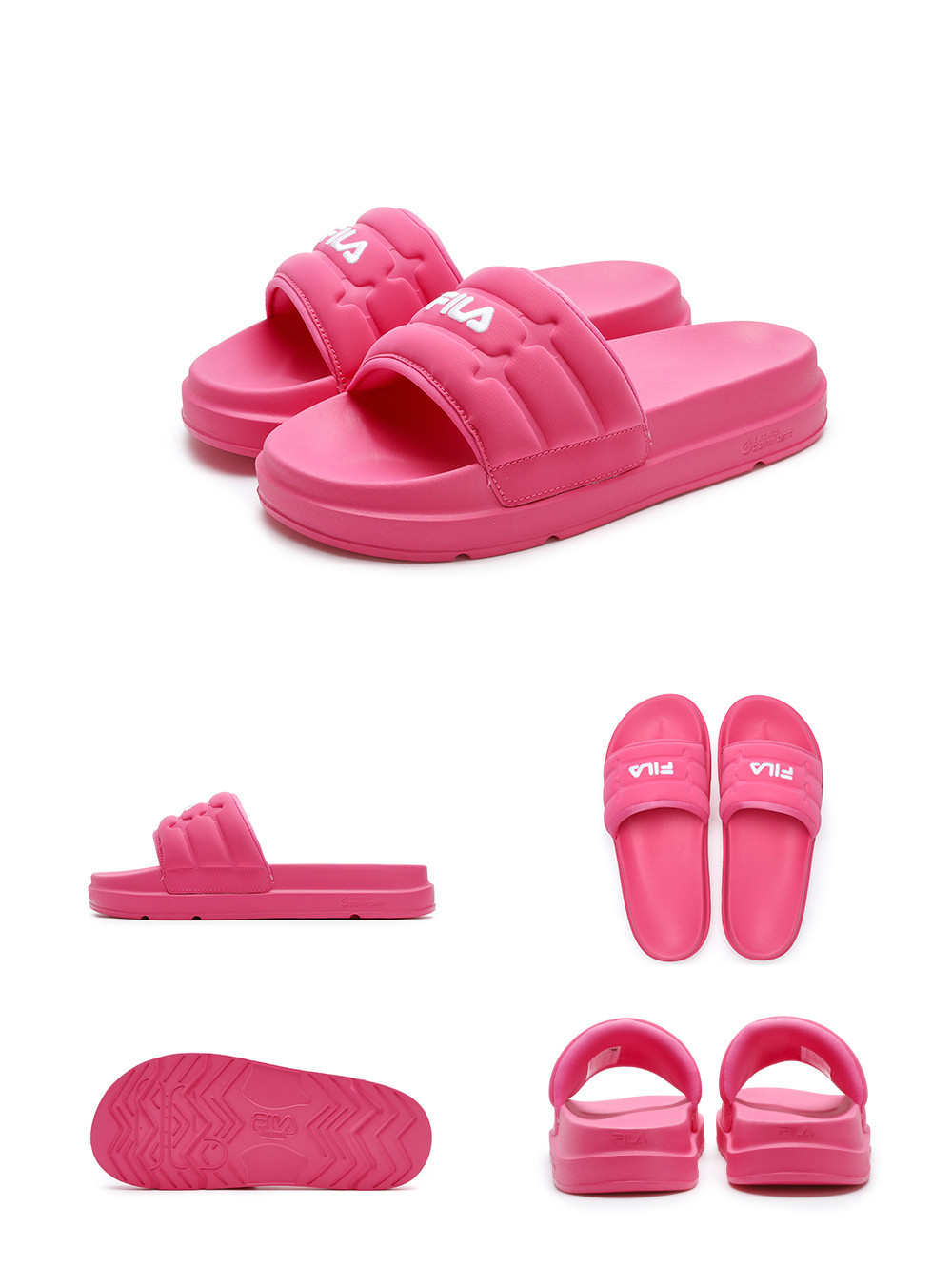 FILA CORE DRIFTER FASHION ORIGINALE Women Slippers Slides for Outdoors Beach Casual Black White Pink