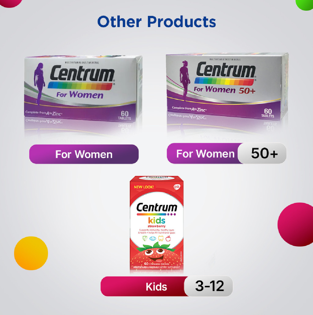 [2 Pack] CENTRUM Multivitamin Supplement for Men 50+, Vitality, Energy ...