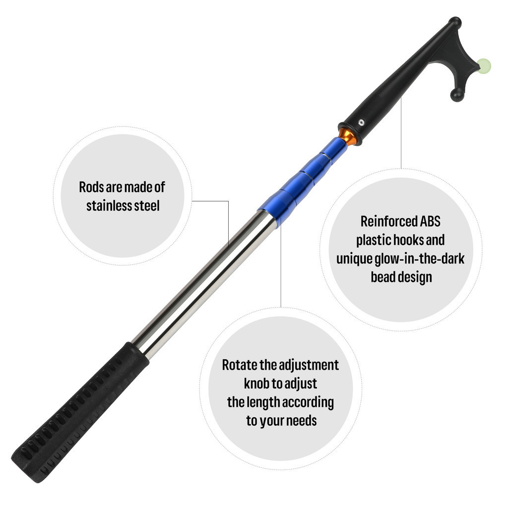 SANLIKE Telescoping Boat Hooks Adjustable Boat Push Hook Rod with ...