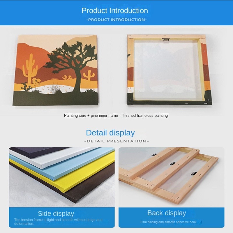 Framed Abstract Boho Landscape Posters Lines Plant Wall Art Pictures