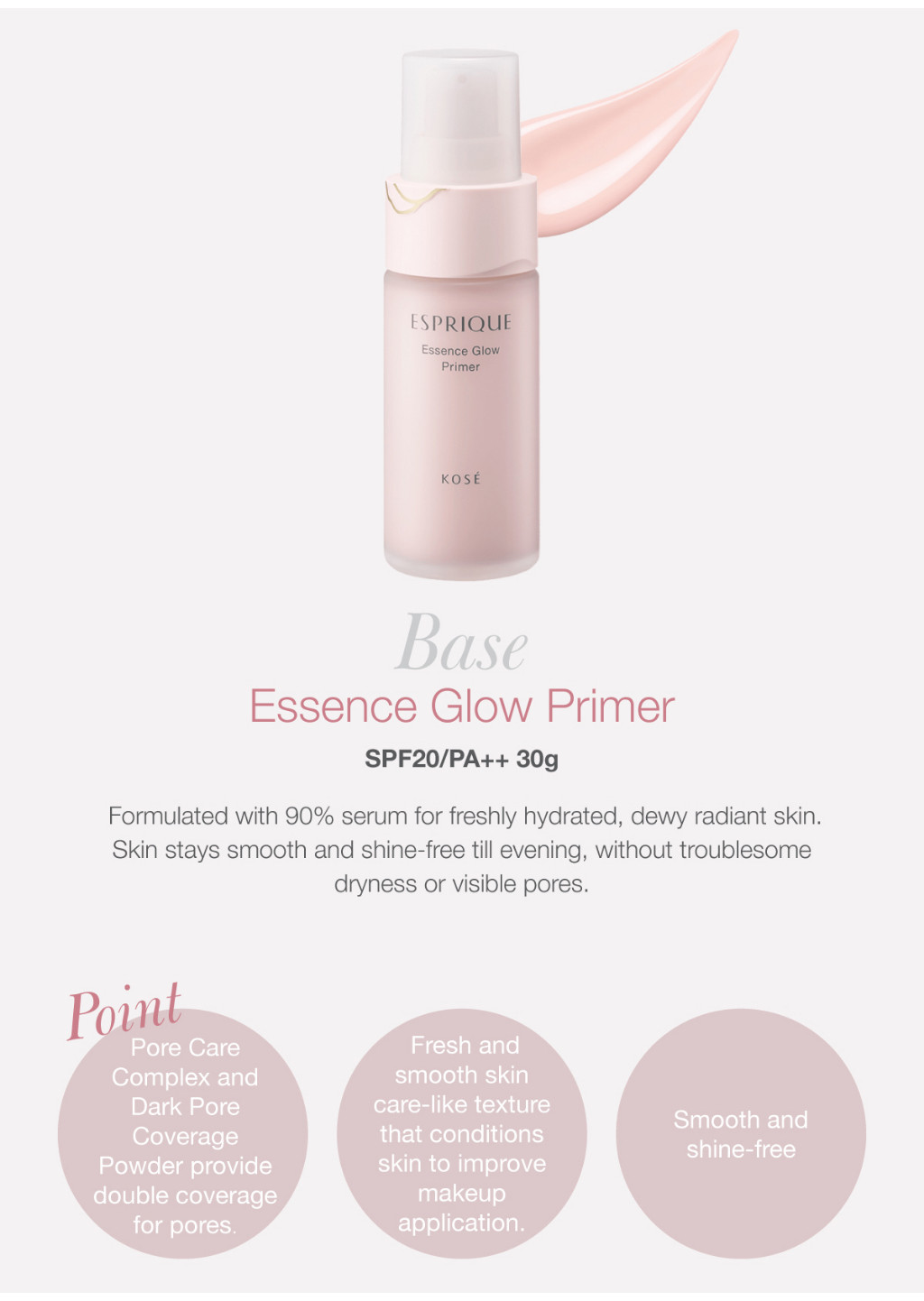 Kose Esprique Essence Glow Primer SPF20/PA++ 30g | Shopee Singapore