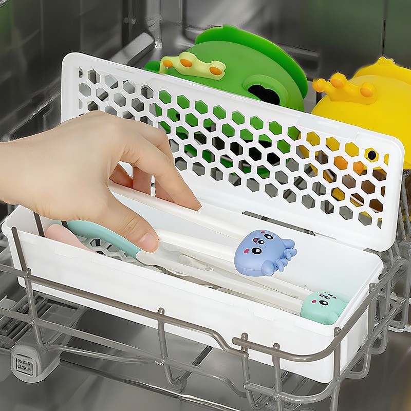Dish Drying Rack with Drain Holes | Plastic Utensil Organizer for ...