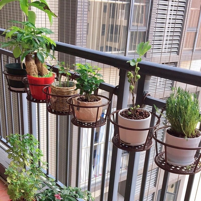 Plant Rack Flower Pot Stand Suspension Flower Stand Wall Hanging Plant ...