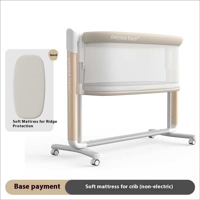 Baby Cot Electric Portable Foldable Baby Bed Mobile Splicing Big