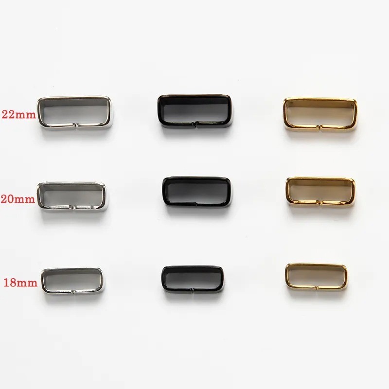 Stainless Steel Metal Watch Band Locker Ring 18mm 20mm 22mm 24mm Loop ...