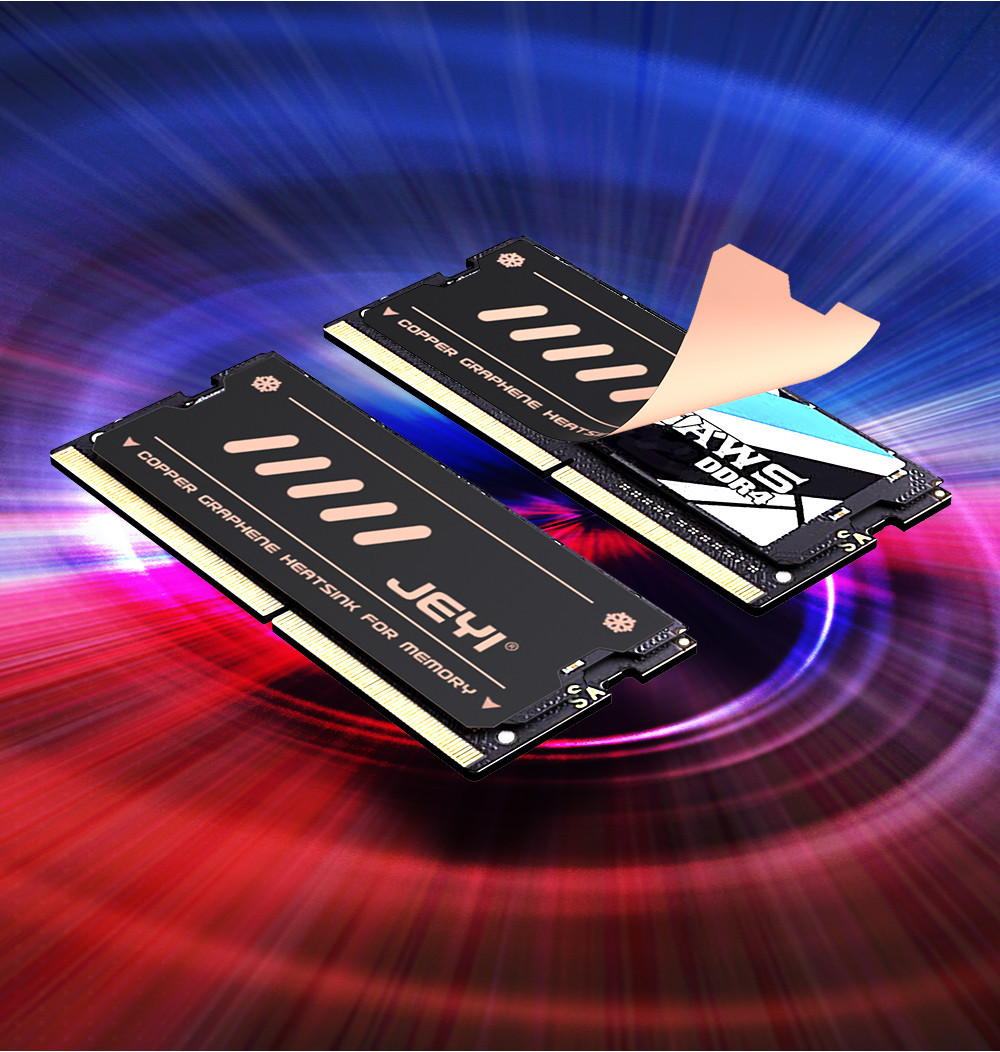JEYI Graphene Laptop RAM Heatsink, Dual-Layer Graphene and Copper Foil ...