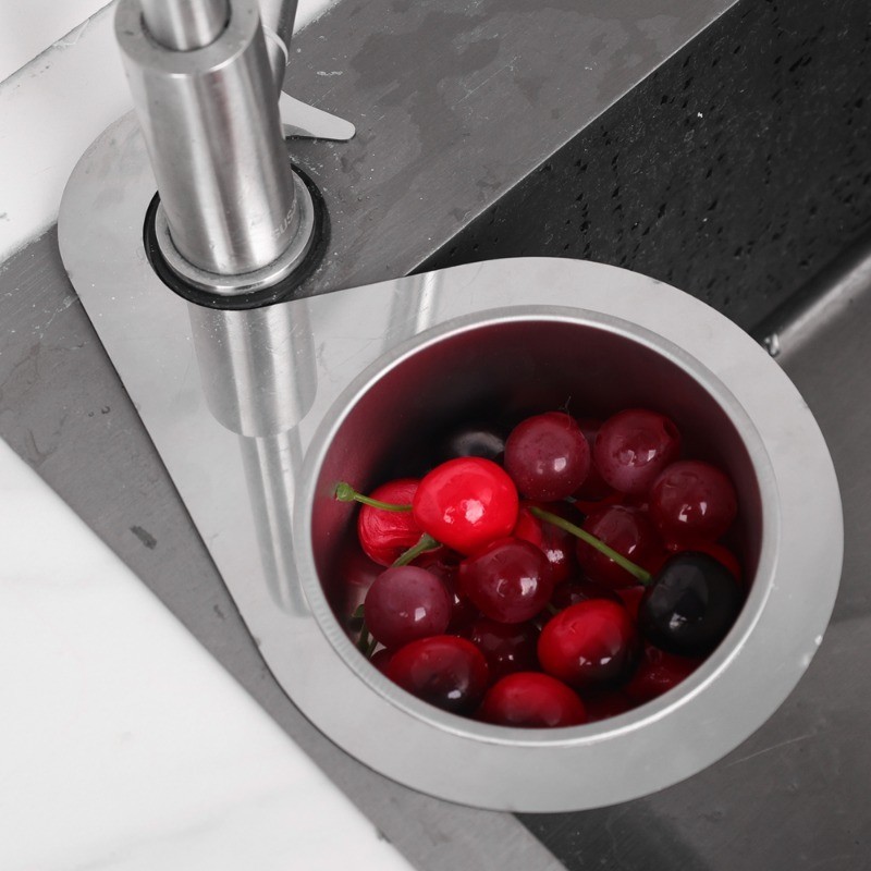 Stainless Steel Swan Shape Drain Basket - Kitchen Corner Sink Garbage ...