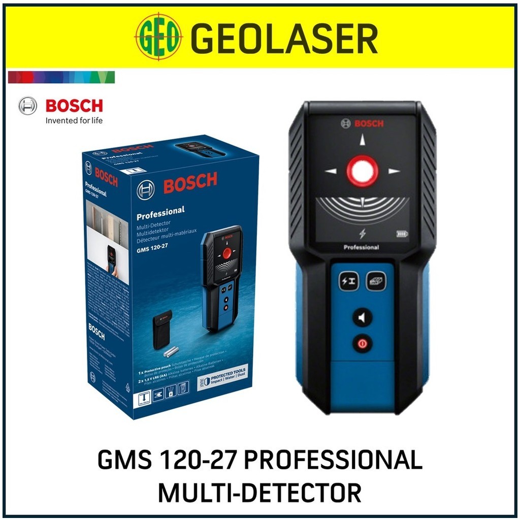 BOSCH GMS 120-27 PROFESSIONAL MULTI DETECTOR WALL SCANNER DETECT