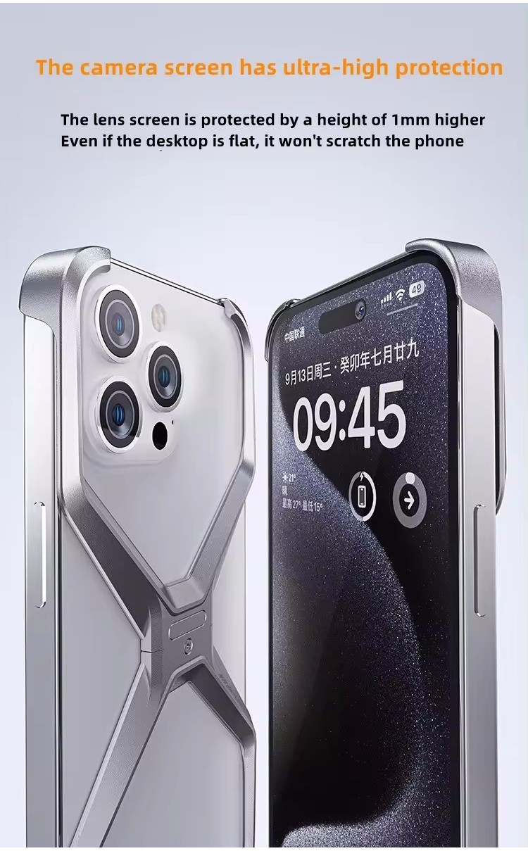 Aluminum Alloy X-shaped Metal Frame for iPhone 16 Pro Max | Shopee ...