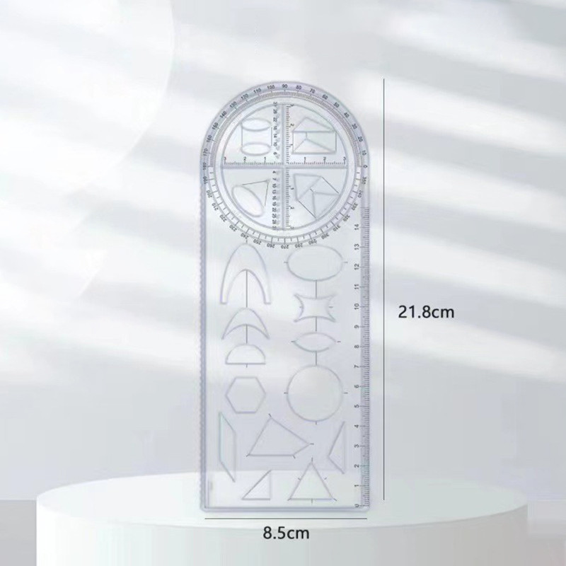 Multifunctional 360 ° Rotating Geometric Quick Drawing Ruler Measuring ...