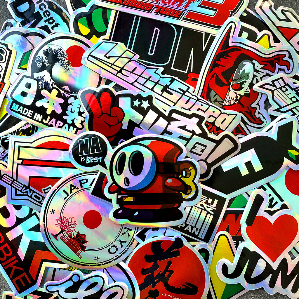 40 Pcs JDM Sticker Emblems Motorcycle Car Skateboard Japanese Styling ...