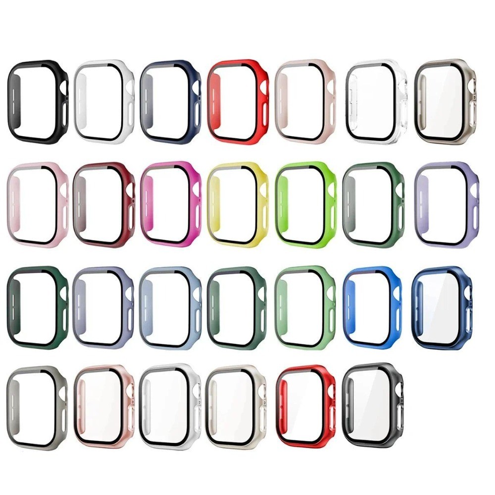 Bumper+Screen Protector Glass+Matte Cover for Apple Watch Case 46mm