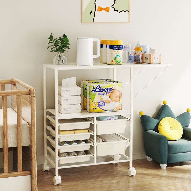 Kitchen Trolley Kitchen Mobile Multi Layer Storage Cabinet Microwave ...