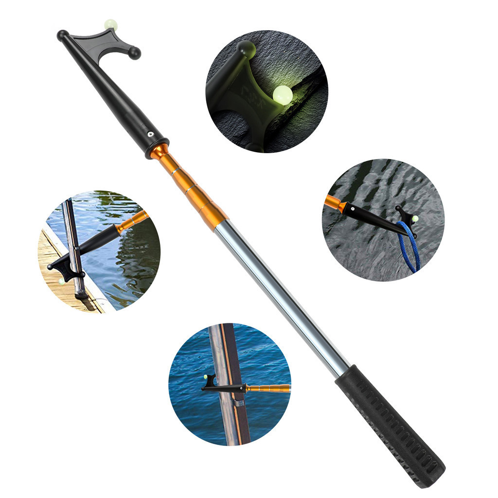 SANLIKE Telescoping Boat Hooks Adjustable Boat Push Hook Rod with ...