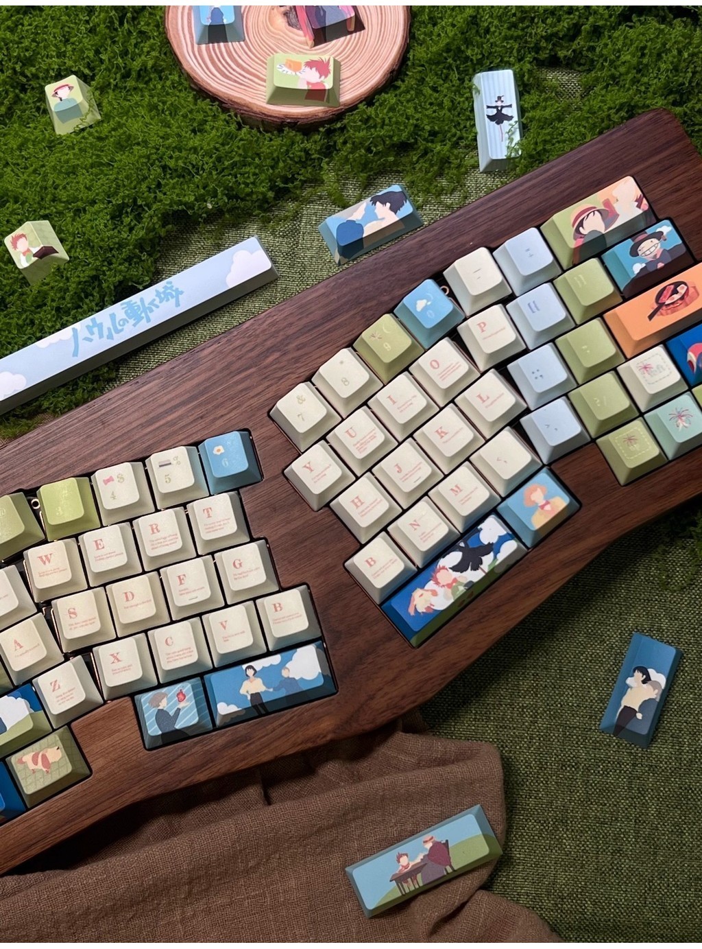 Howl's Moving Castle Keycap Cherry/EOA Profile 143 Keys PBT Five-sided ...