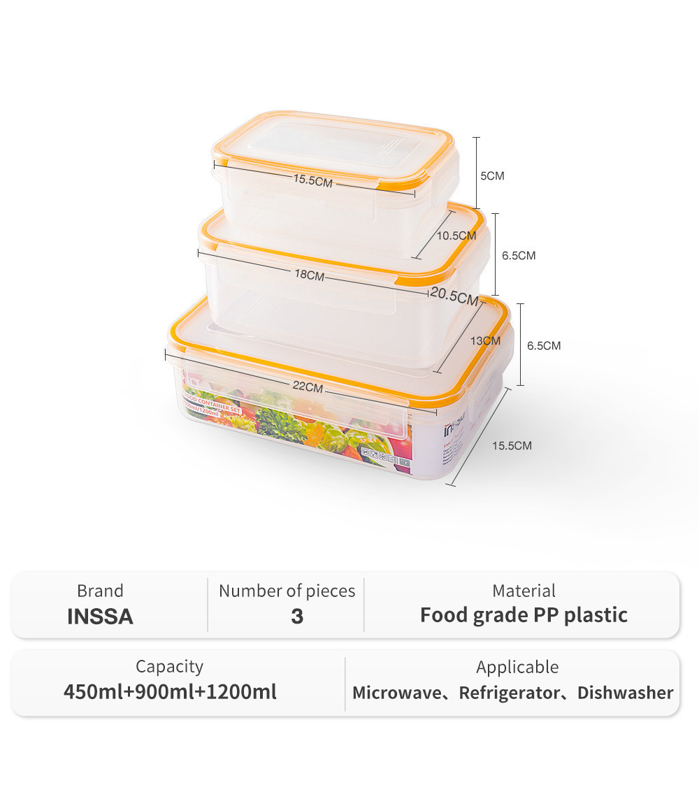 Simplus Food Storage Containers BPA Free Microwave Safe(450ML+900ML ...