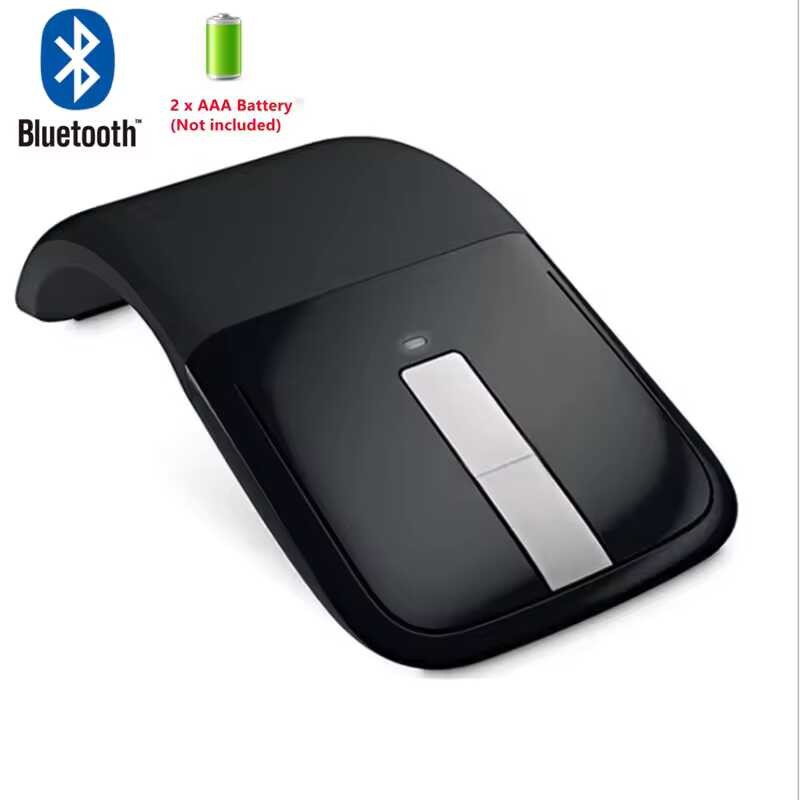 Bluetooth 4.0 /5.0 Folding Wireless Mouse Arc Touch Roller Computer ...
