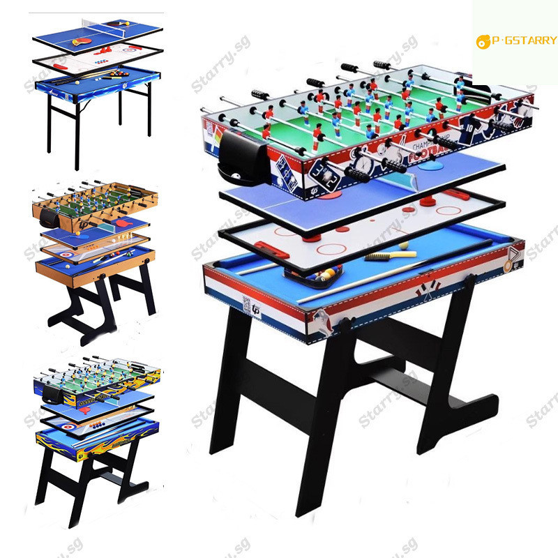 S·T 4 in 1 Pool Table 120CM Tablet Tabletop Foosball Games for Kids ...