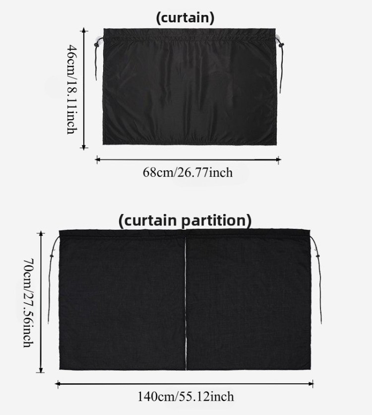 Simple Car Partition Curtain Summer Push-Pull Sunshade Heat Insulation ...
