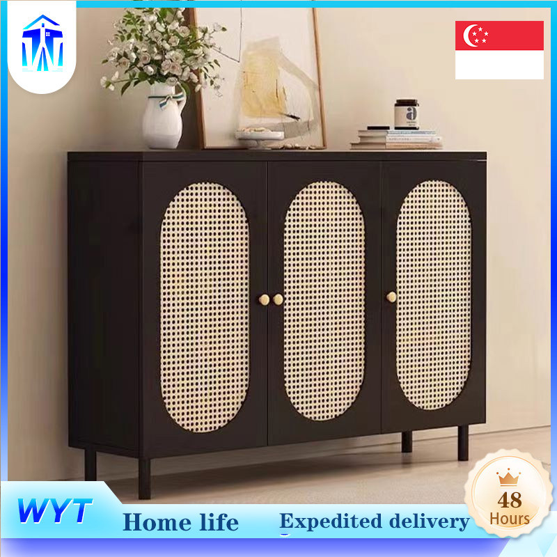 Vintage Rattan Shoe Doorway Household Simple Entrance Wall