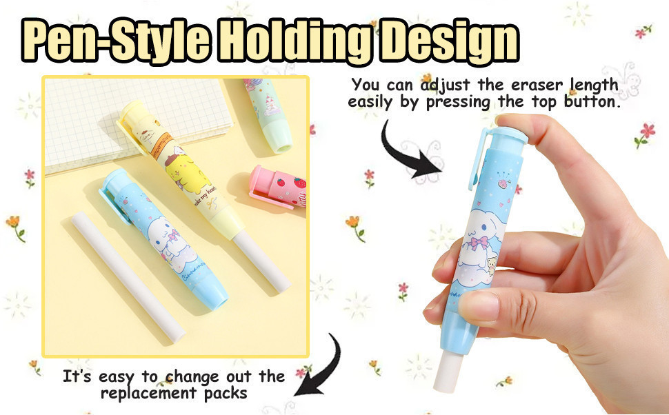 Anime Cartoon Push Eraser Kuromi Mymelody Cinnamoroll Cute Creative ...