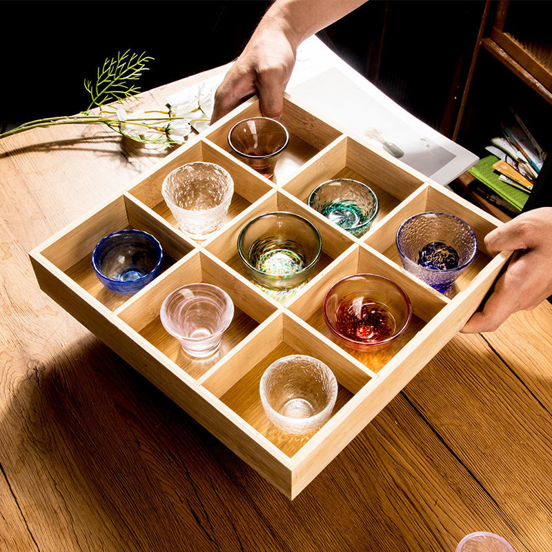 Ice wine pot/// Japanese Sake Cup Set Colorful Glass Fruit Wine White ...