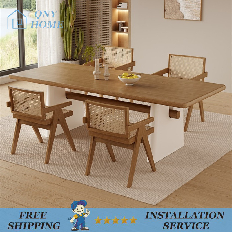 Solid Wood Dining Table And Chair Combination B&B Restaurant ...