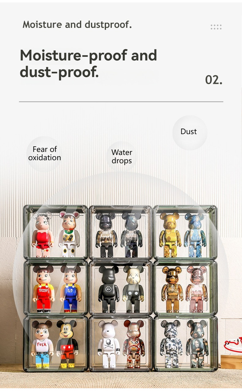 Magnetic Transparent Bag Storage Box Stackable Space-Saving Display ...
