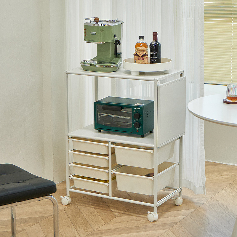 Kitchen Trolley Kitchen Mobile Multi Layer Storage Cabinet Microwave ...