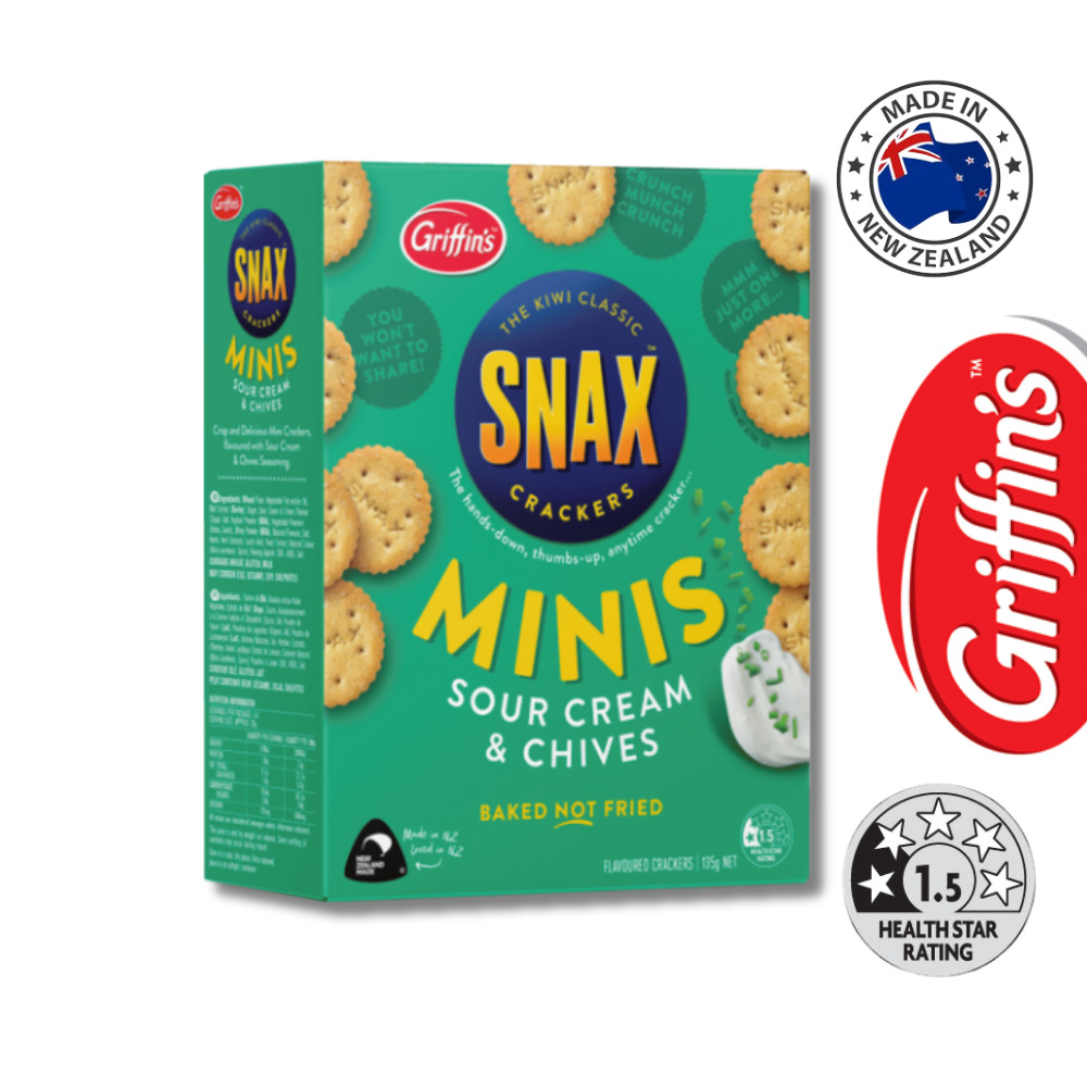 GRIFFIN'S SNAX MINIS SOUR CREAM & CHIVES 135G | Shopee Singapore