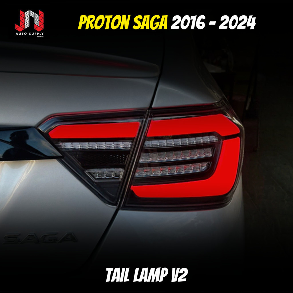 PROTON SAGA VVT 2016 - 2024 TAIL LAMP TAIL LIGHTS LED WHITE ALBINO RED ...