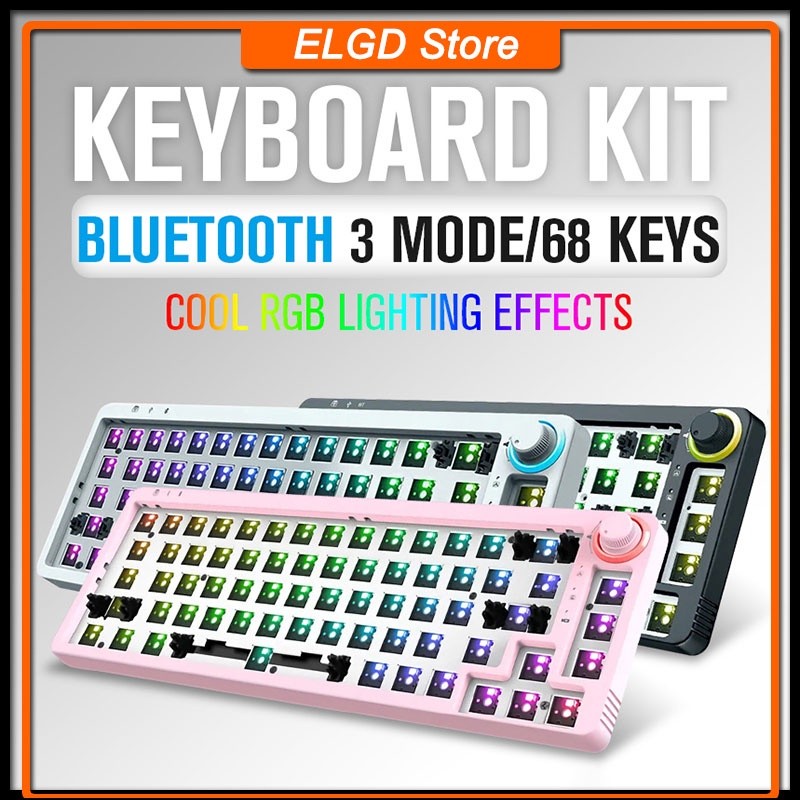 TOM680 TM680 Mechanical Keyboard Kit DIY Hot-swappable 3 Modes RGB ...