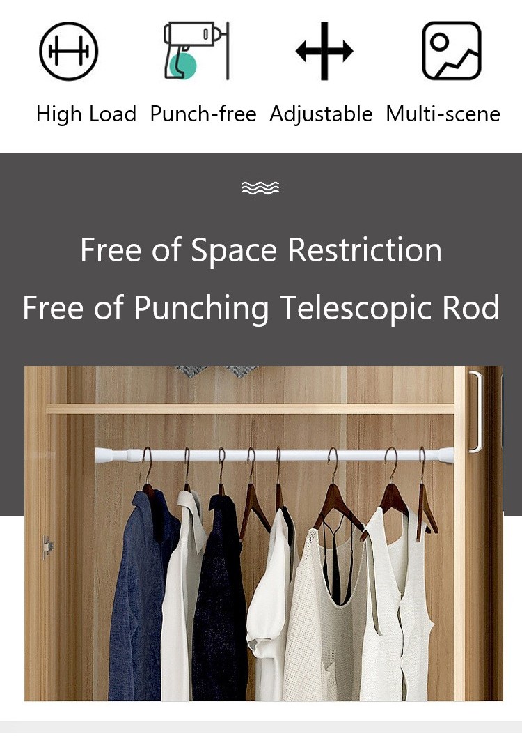 Compression Tension Slim Rod Extendable Pole Stick for Light Window ...
