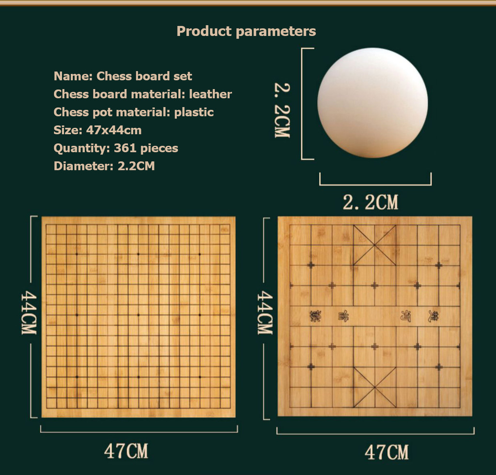 Go chessboard set, student competition chess pieces, frosted eye ...
