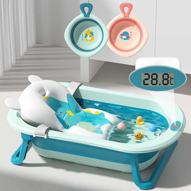 Baby Bath Tub Bucket Bath Tub Foldable Sitting Lying Baby Bath