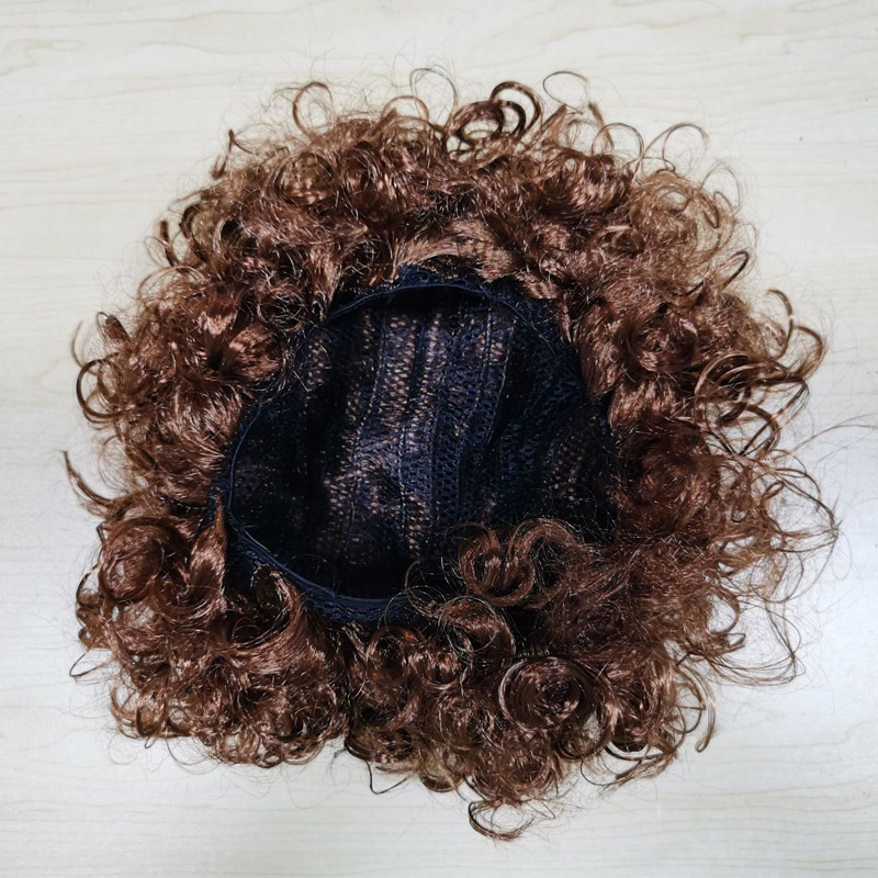 Mad Crazy Scientist Hip Hop Style Afro Curly Hair 3Colors Black Brown