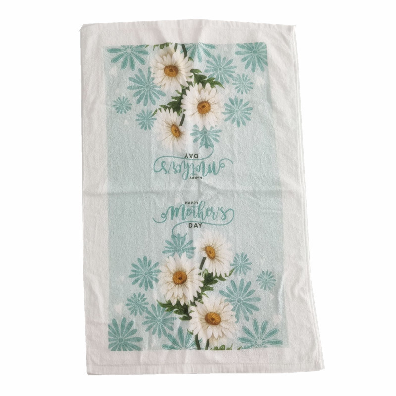 5Pcs 41x64cm 100 Cotton Tea Towel Dish Cleaning Cloth Vintage Printed