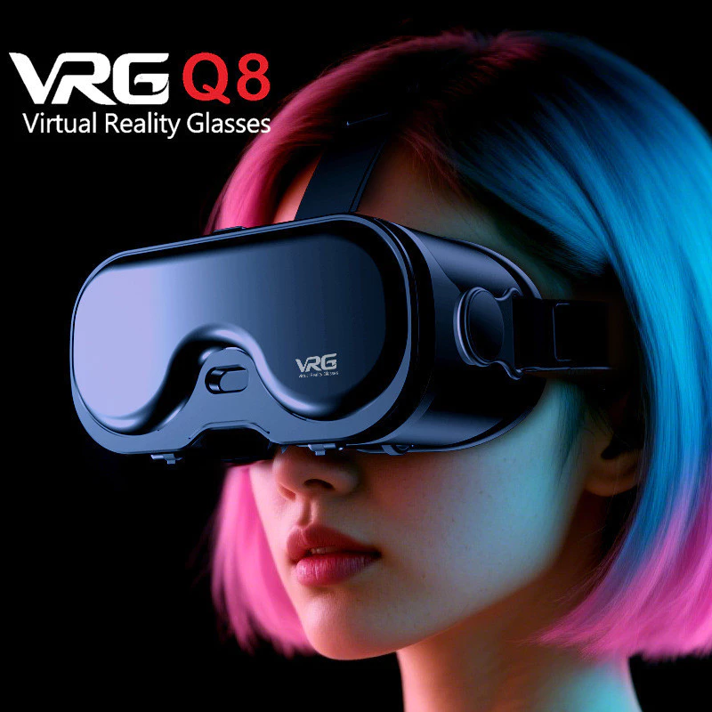VRG Pro Q8 Blue Ray Glasses 3D Virtual Reality description image