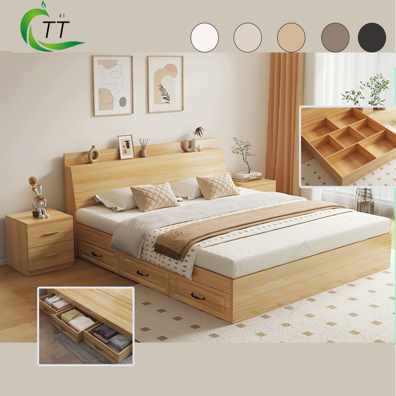 TT Tatami Panel Multifunctional Double 1.5M 1.2M Single High Box Drawer ...