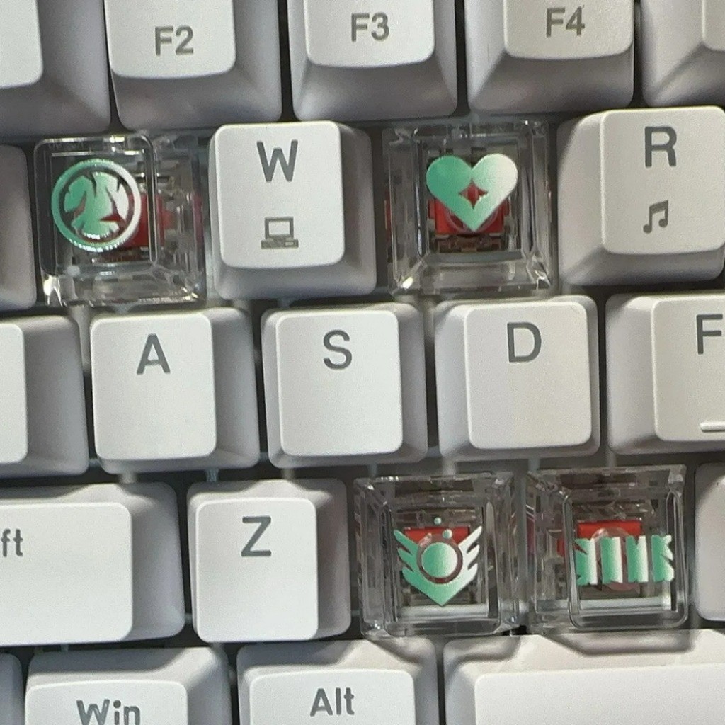 Valorant Keycaps Cherry Profile R4 R1 4 Keys PC Translucent Gaming ...