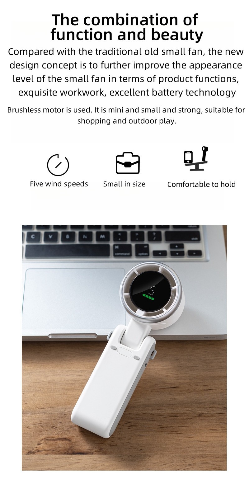 SG Local - Spoetry 3 IN 1 Turbo Fan Portable Folding Mini Fan 4000mAh 5 ...