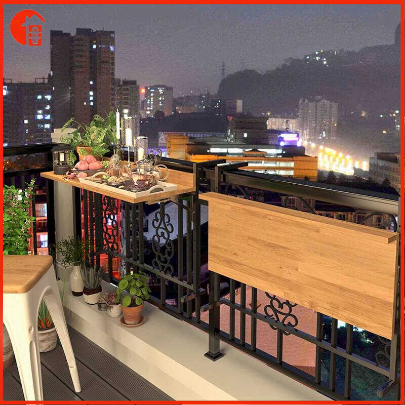 Balcony Railing Hanging Table - Foldable Bar Desk for Small Spaces ...