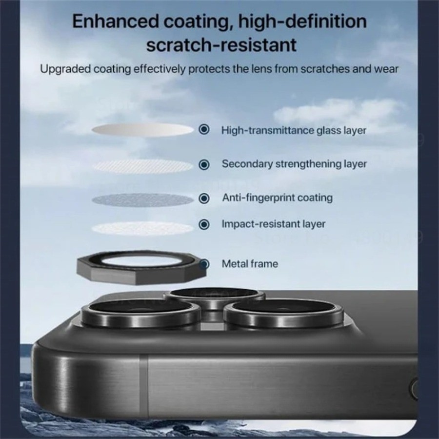 3D Armor Octagonal Camera Lens Protector for IPhone 16 15 14 Pro Max ...