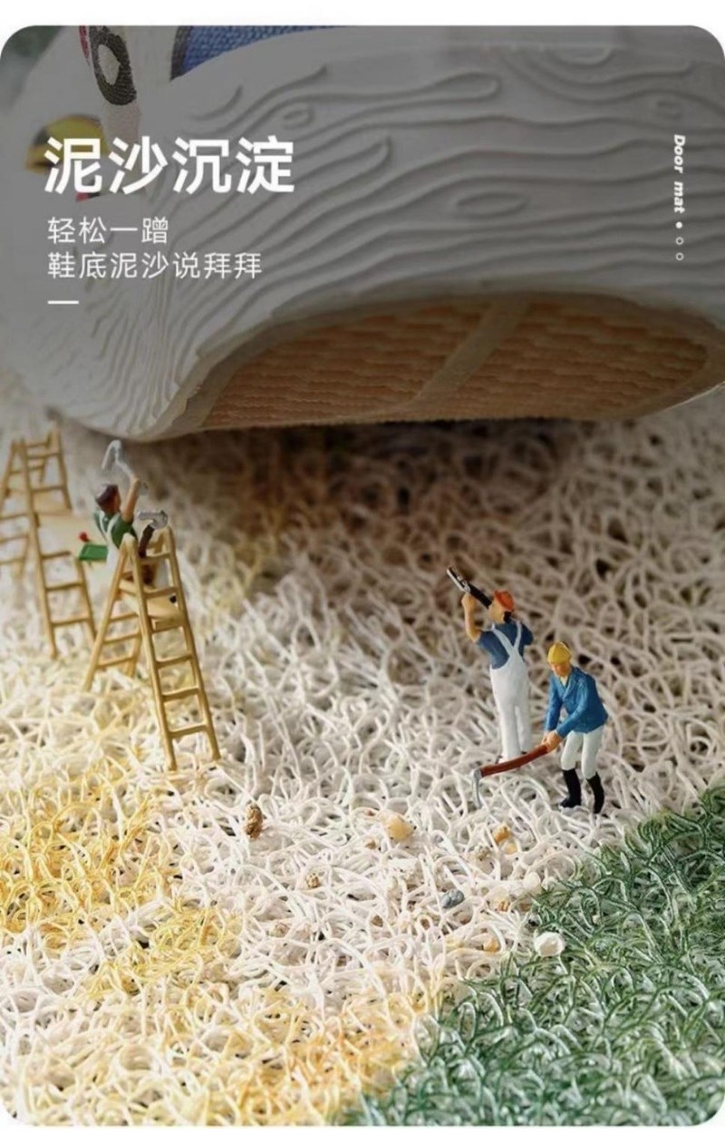 Hello Creative Text Entry Door Silk Circle Carpet Entrance Scraping Mud