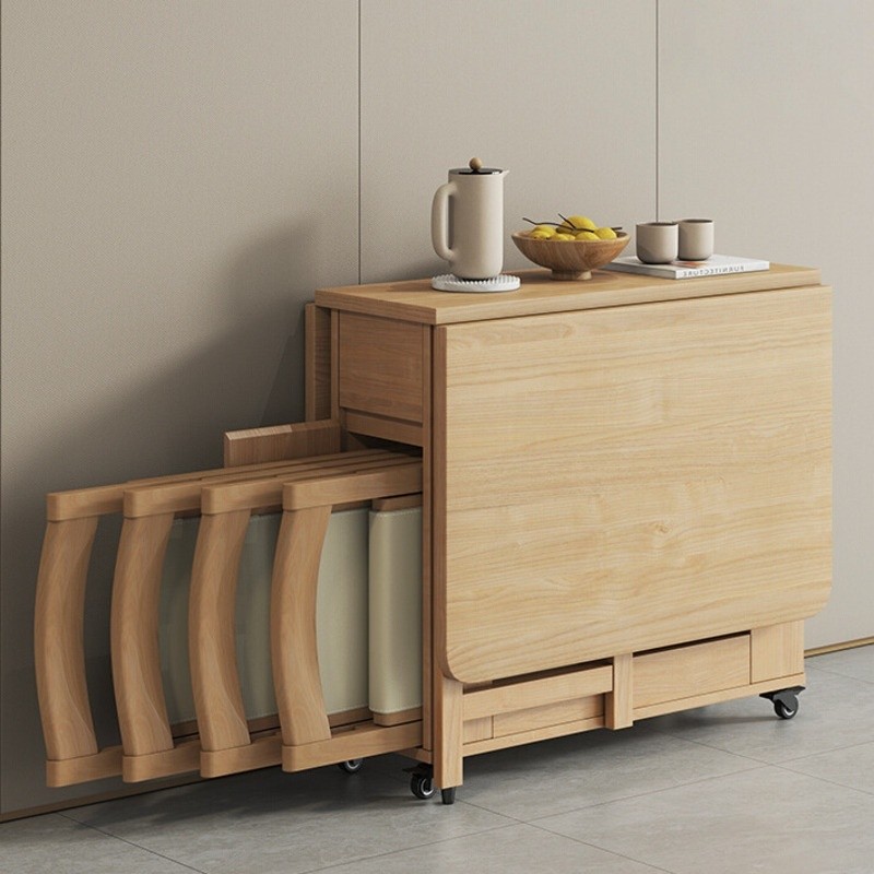 Foldable Table Dining Table Wood Zhiguang Solid Folding Dining Table ...
